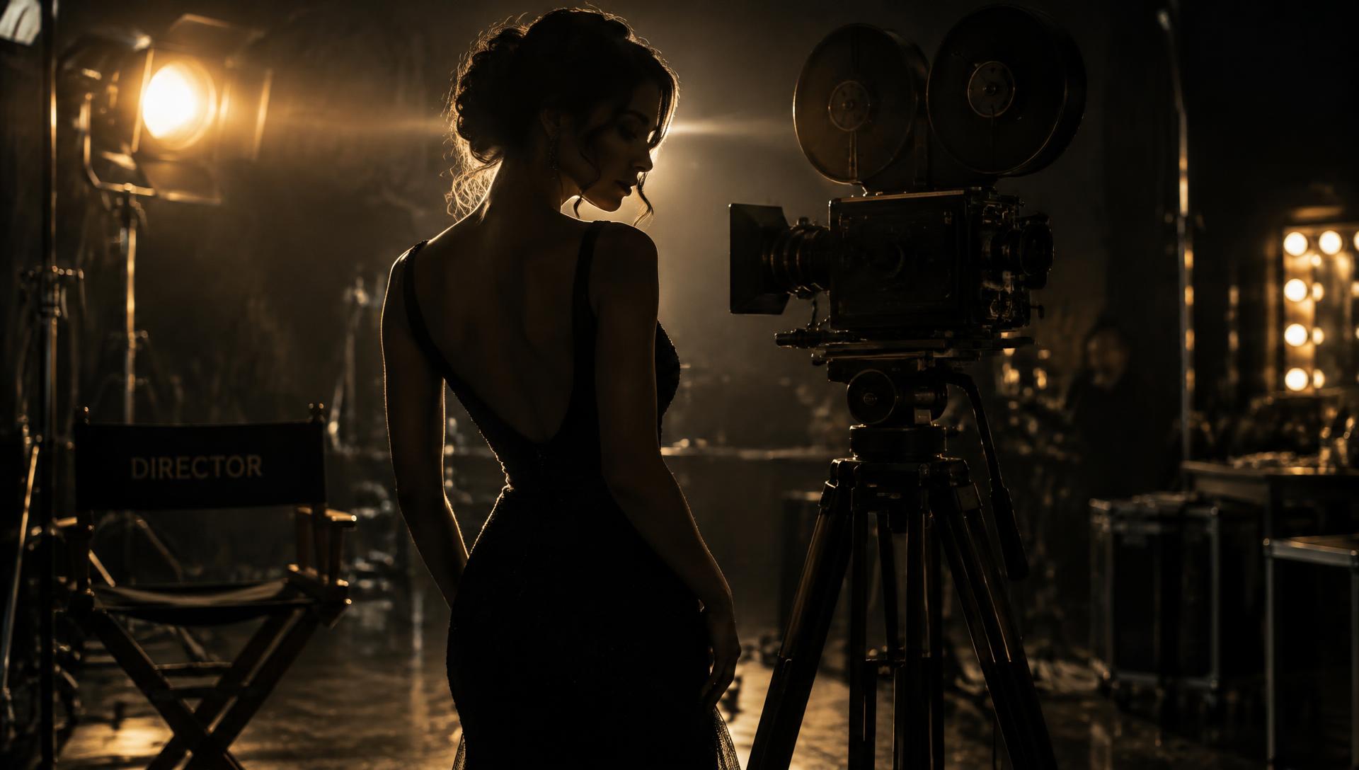 Set de filmagem cinematográfico